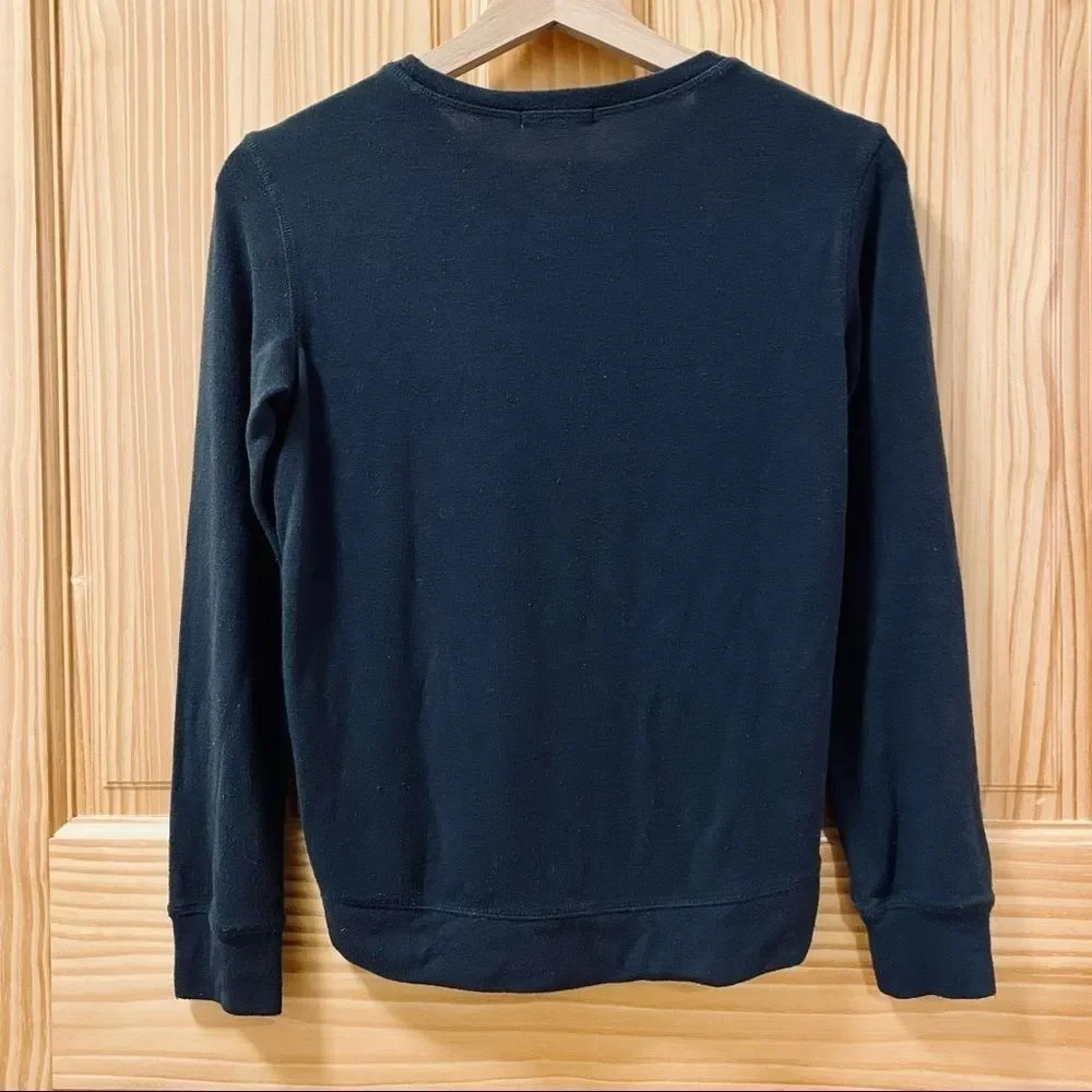 Rockets of Awesome Washed black crewneck soft long sleeve shirt top 10 12